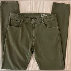EUC⚡️ PT Torino Torino Denim RLZ Olive Slim Utility Trousers EU Made 35x35